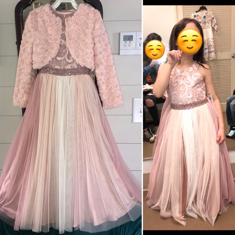 Little Girls Formal Dress & jacket, sz 7